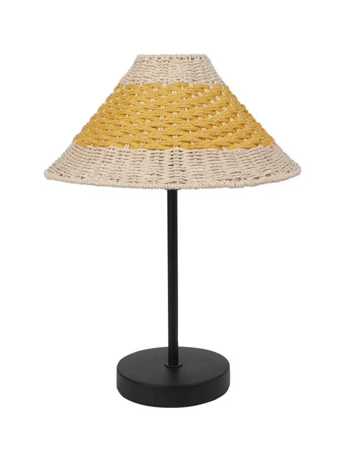 Tischleuchten MOMBA in Beige/Gelb/Schwarz - (W) 30 x (H) 40 x (L) 30 cm