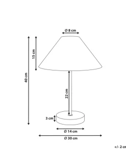 Tischleuchten MOMBA in Beige/Gelb/Schwarz - (W) 30 x (H) 40 x (L) 30 cm