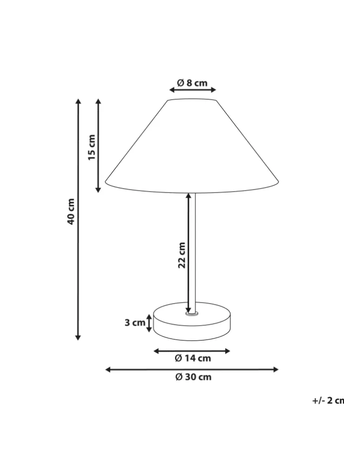 Tischleuchten MOMBA in Beige/Gelb/Schwarz - (W) 30 x (H) 40 x (L) 30 cm