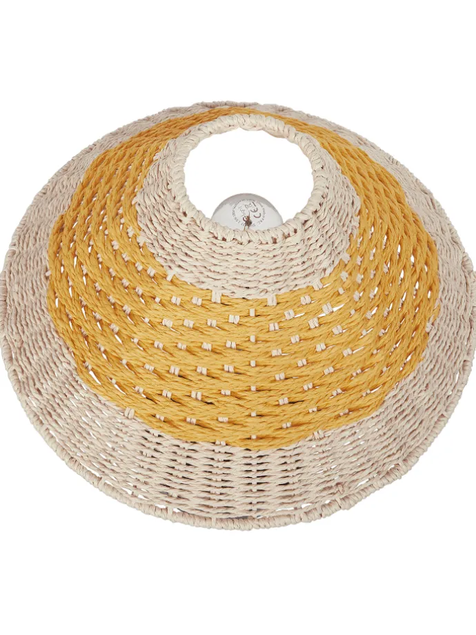 Tischleuchten MOMBA in Beige/Gelb/Schwarz - (W) 30 x (H) 40 x (L) 30 cm