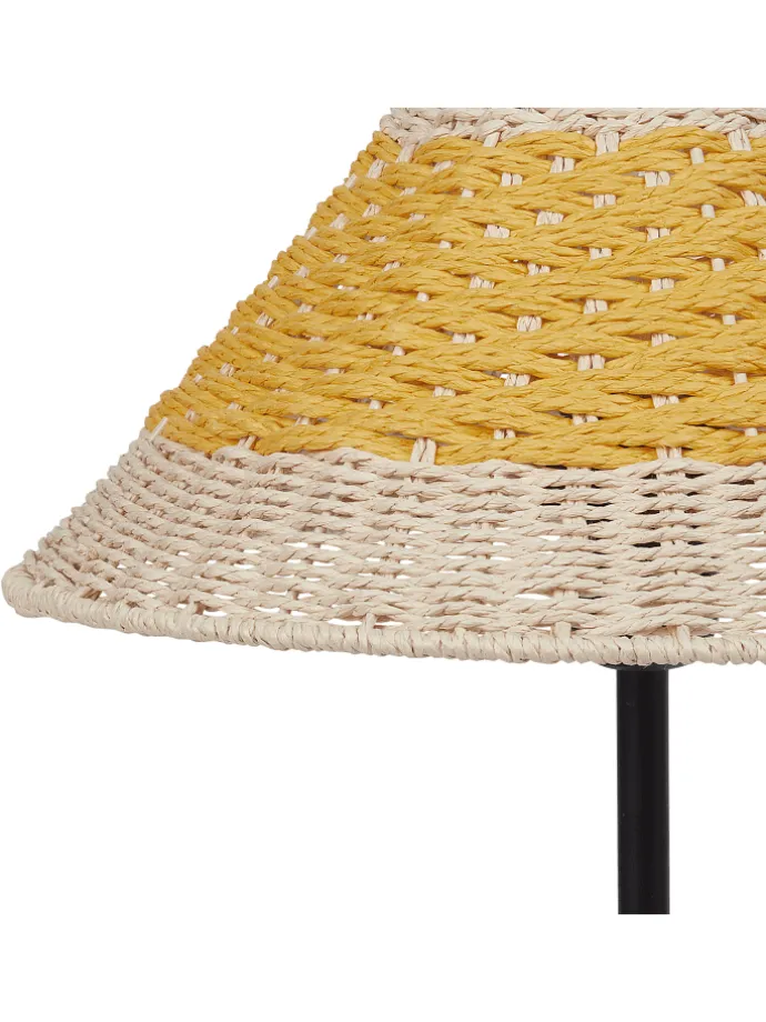 Tischleuchten MOMBA in Beige/Gelb/Schwarz - (W) 30 x (H) 40 x (L) 30 cm