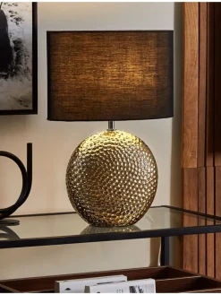 Tischleuchten NASVA in Gold/Schwarz - (W) 35 x (H) 51 x (L) 35 cm