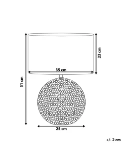 Tischleuchten NASVA in Gold/Schwarz - (W) 35 x (H) 51 x (L) 35 cm
