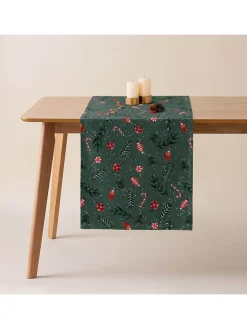 Tischläufer "Christmas Maison" in Grün/ Rot