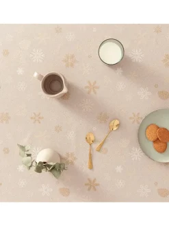 Tischläufer ''Flake'' in Beige/ Gold