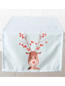 Tischläufer "Fynn" in Hellblau/ Hellbaun - (L)140 x (B)40 cm