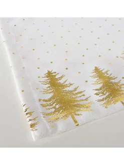 Tischläufer "Platina" in Weiß/ Gold - (L)140 x (B)40 cm