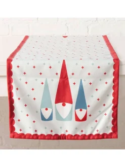 Tischläufer "Remsy" in Weiß/ Rot/ Mint - (L)140 x (B)40 cm