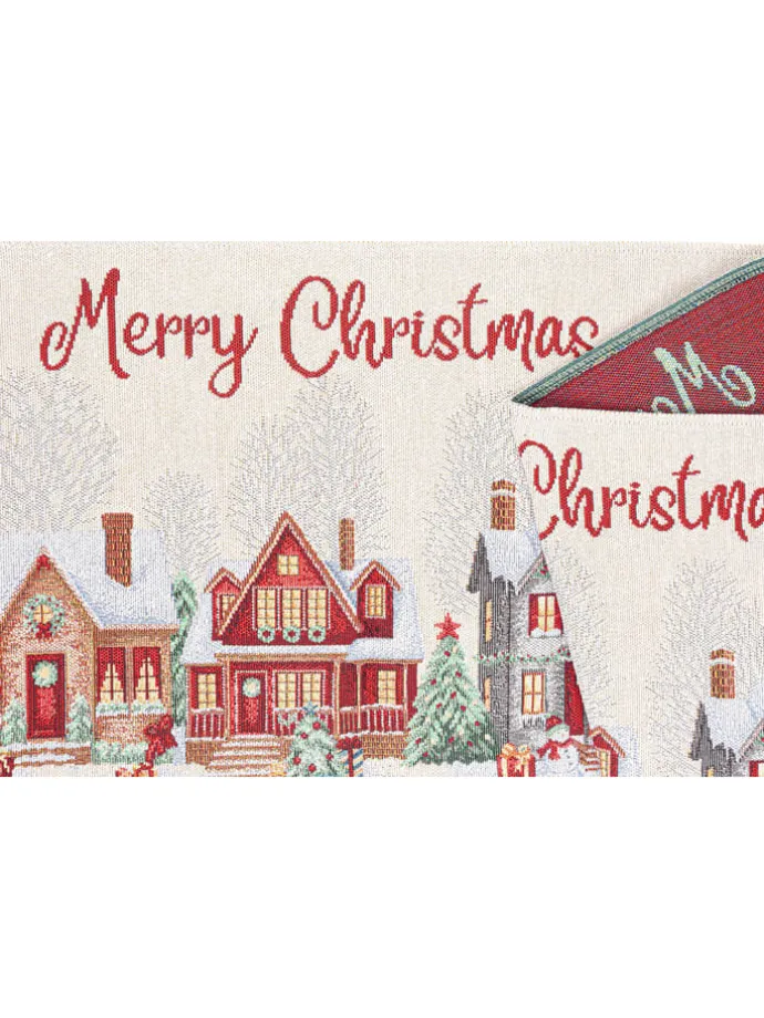 Tischläufer "Village" in Bunt - (L)183 x (B)33 cm