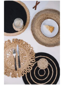 Tischset in Schwarz - Ø 38 cm