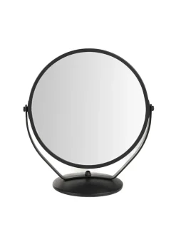 Tischspiegel "Makeda" in Schwarz - (B)21,5 x (H)23 x (T)12 cm