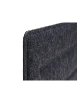 Tischtrennwand G76, 100x30cm schwarz