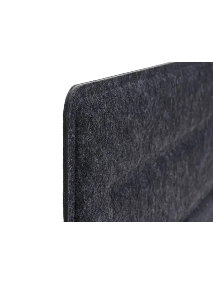 Tischtrennwand G76, 100x30cm schwarz