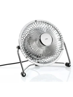 Tischventilator "Vento" in Silber - (H)14,5 cm