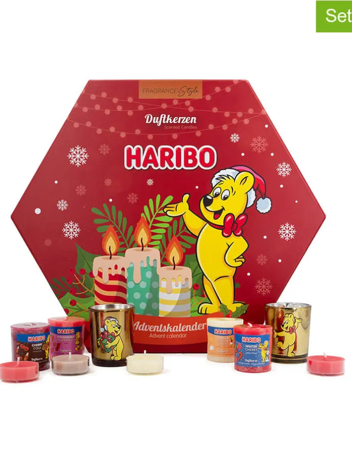 24tlg. Adventskalender "Haribo Votives & Teelichter"