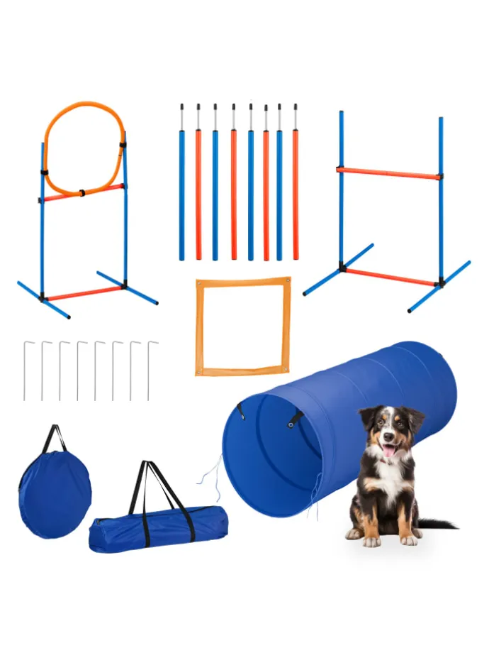 76-tlg. Agility Set in Blau/ Orange