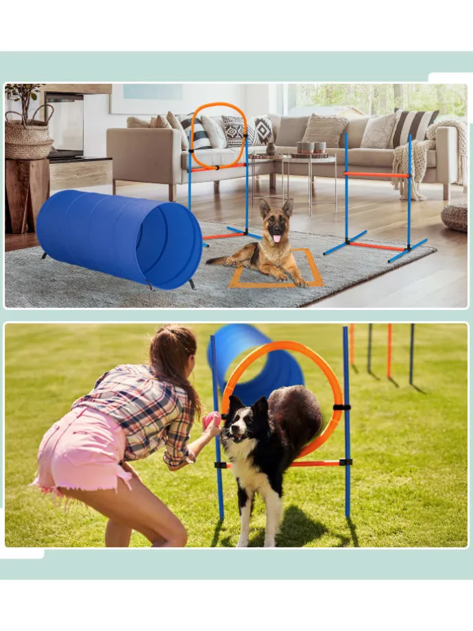 76-tlg. Agility Set in Blau/ Orange