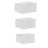 3-tlg. Aufbewahrungskorb Set in Weiß