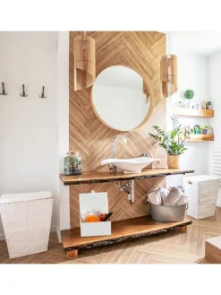 3-tlg. Aufbewahrungskorb Set in Weiß