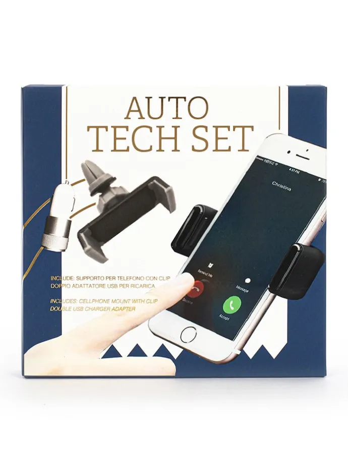 2tlg. Autozubehör-Set in Schwarz