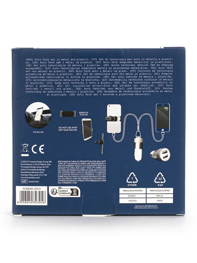 2tlg. Autozubehör-Set in Schwarz