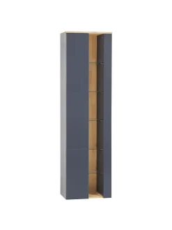 4-tlg Badezimmerschrank FIGUERES in Grau/Braun