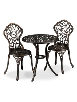 3tlg. Balkonmöbel Set in Bronze