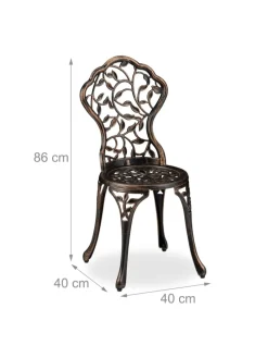 3tlg. Balkonmöbel Set in Bronze