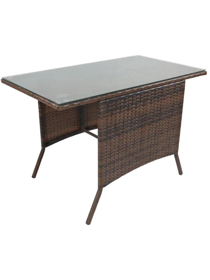 3-tlg Balkonset Gartenmöbel Set Rattan Raloso in Braun