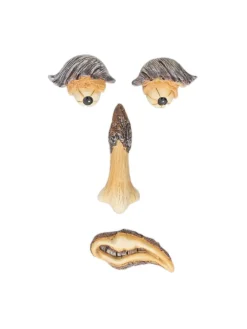 4tlg. Baumgesicht in Mehrfarbig