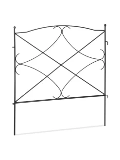 6-tlg. Beetzaun in Schwarz