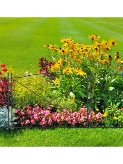 6-tlg. Beetzaun in Schwarz