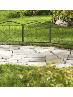 4-tlg. Beetzaun in Schwarz