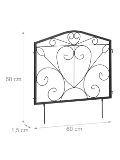 4-tlg. Beetzaun in Schwarz