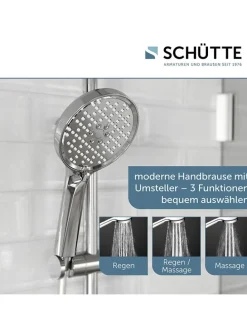 6tlg. Überkopfbrause-Set ''Madrid'' in Chrom