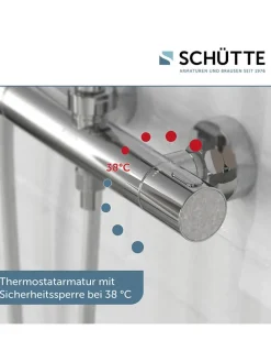 6tlg. Überkopfbrause-Set ''Madrid'' in Chrom