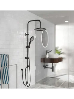 6tlg. Überkopfbrause-Set ''Valencia'' in Schwarz