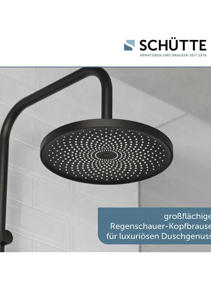 6tlg. Überkopfbrause-Set ''Valencia'' in Schwarz