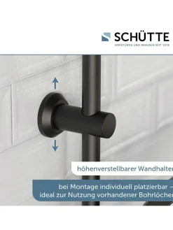 6tlg. Überkopfbrause-Set ''Valencia'' in Schwarz