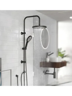 6tlg. Überkopfbrause-Set ''Valencia'' in Schwarz