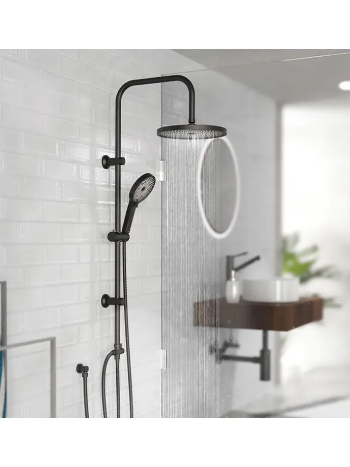 6tlg. Überkopfbrause-Set ''Valencia'' in Schwarz