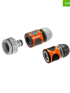 4tlg. Bewässerungs-Starter-Set in Schwarz/ Orange