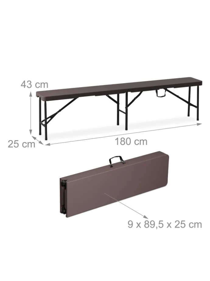 3-tlg. Bierzeltgarnitur in Braun