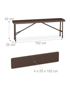 3-tlg. Bierzeltgarnitur in Braun