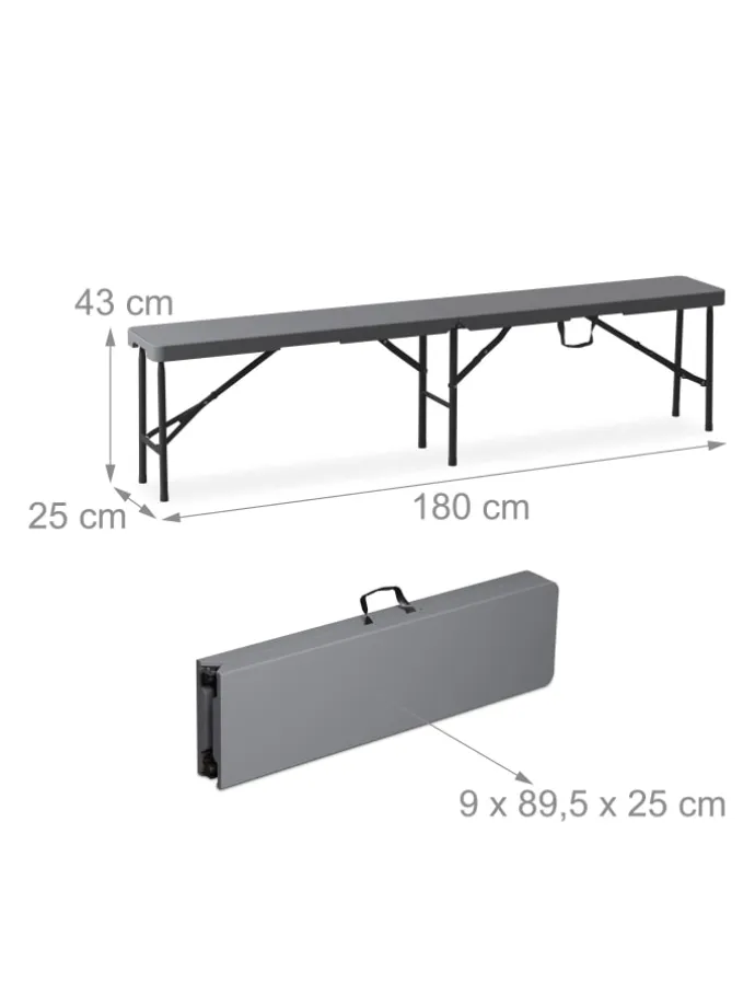 3-tlg. Bierzeltgarnitur in Grau