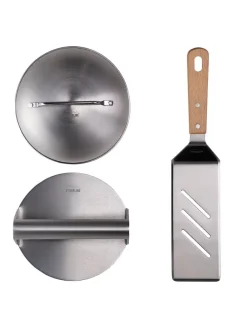 3tlg. Edelstahl-Burger-Set