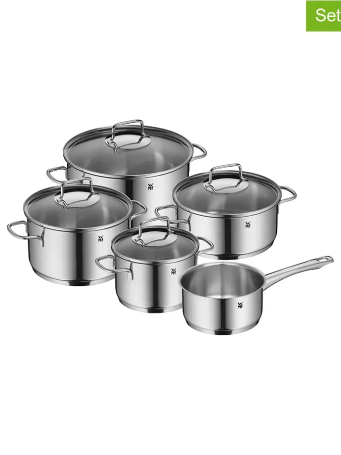 9tlg. Edelstahl-Kochgeschirr-Set "Astoria"