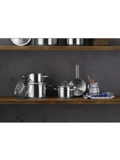 9tlg. Edelstahl-Kochgeschirr-Set 