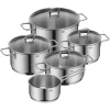 9tlg. Edelstahl-Kochgeschirr-Set "Alicante"
