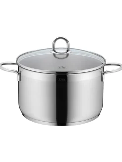 7tlg. Edelstahl-Kochgeschirr-Set "Diamant"